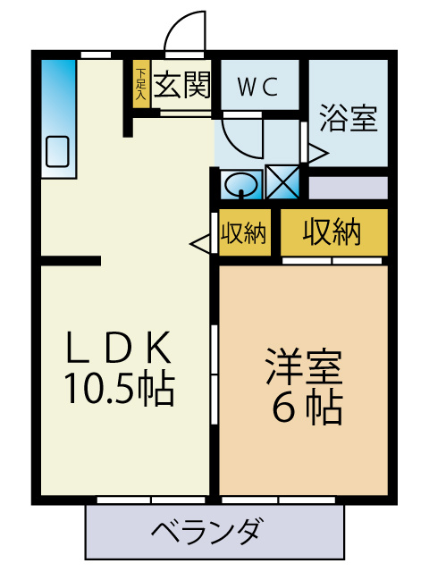 ハイツつきみ野東Ｂの間取り