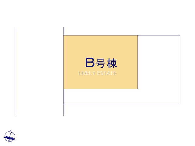 草加市新栄3丁目 新築分譲住宅 全3棟 B号棟の区画図