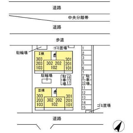 フォレストおおたか Ⅱの区画図