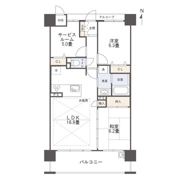 アルファステイツ神辺の間取り