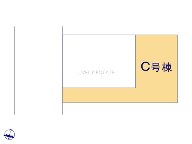 草加市新栄3丁目 新築分譲住宅 全3棟 C号棟の区画図