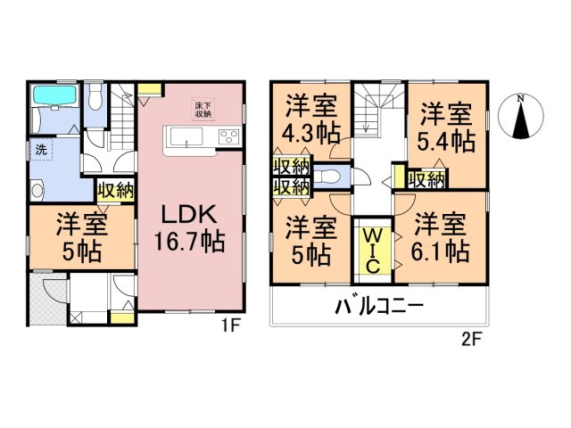 【商談中】リーブルガーデン　各務原市川島小網（川島スポーツ公園西）　全4区画分譲の間取り|■３号棟　■ヤマダ不動産　株式会社リライフ　
■夢のマイホーム購入をフルサポートします！
