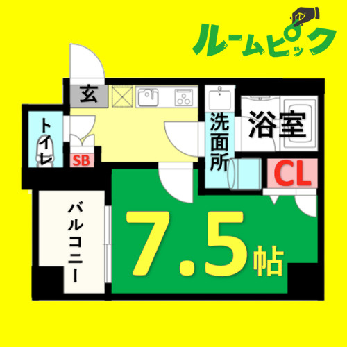 APEX名古屋栄Premier Life　名古屋市賃貸　仲介手数料無料の間取り