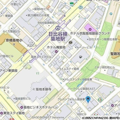 【地図】 | ＨＦ銀座レジデンスＥＡＳＴ