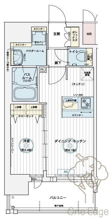 エステムコート梅田・天神橋Ⅳステーションフロントの間取り