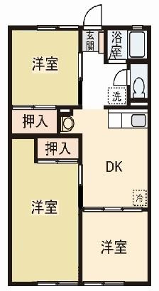【間取り】 | シティハイム シルクテラスＢ