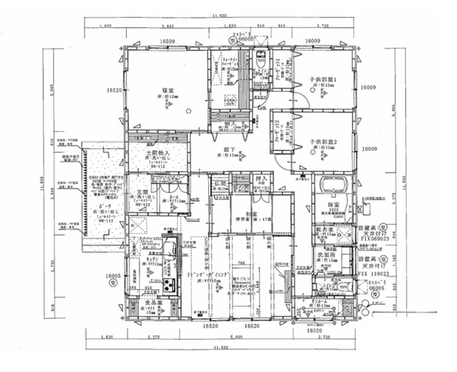 【間取り】 | 北群馬郡榛東村広馬場　中古住宅 | 暖かな日差し差し込む4LDL
平屋の間取りです。