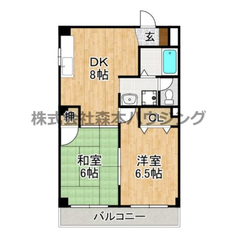 【間取り】 | 　エストジャルダン西口