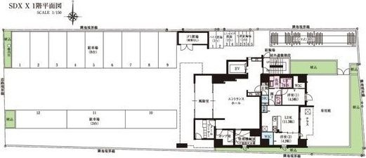 スプランディッドX(テン)の区画図