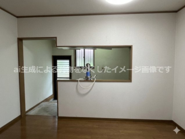 亀沢農地付住宅３LDKオール電化太陽光パネルのキッチン|AI生成画像