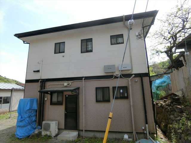 亀沢農地付住宅３LDKオール電化太陽光パネルの外観