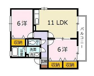 セジュール深川　A棟の間取り
