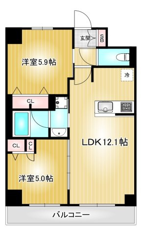 S-RESIDENCE高岳ardent|名古屋市の賃貸ならMy賃貸の間取り|S-RESIDENCE高岳ardent