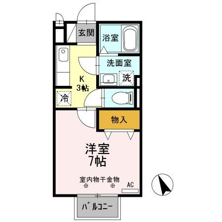 サンシティ スズイ Ｅの間取り