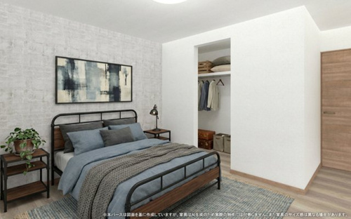 【完成予想図】 【完成予想図】 | 【主寝室イメージパース】
※画像は設計図面を基に作成したイメージです。