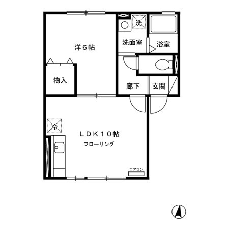 セジュール将軍野東Ａ101の間取り