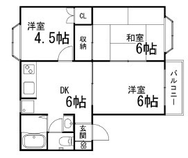上野通ハイツの間取り