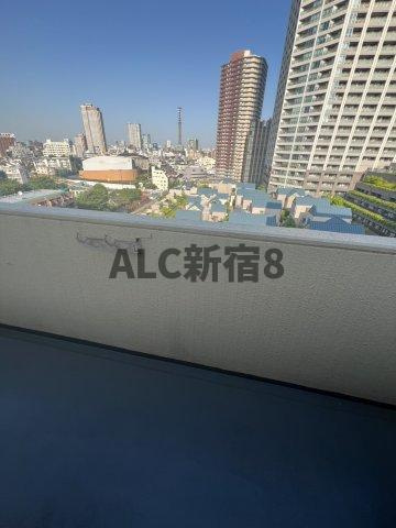 新宿区新宿５丁目の賃貸マンションのバルコニー