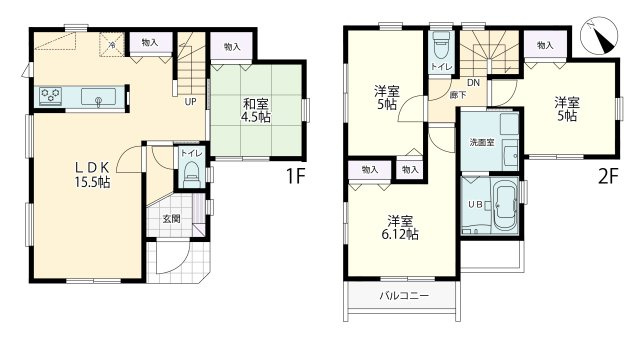 戸塚区上柏尾町　新築戸建ての間取り