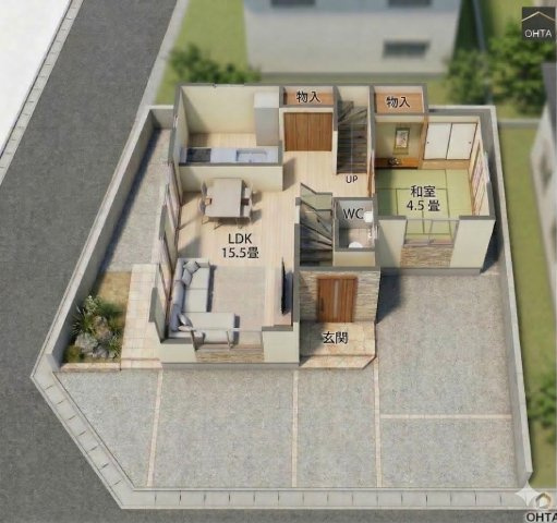 戸塚区上柏尾町　新築戸建ての完成予想図|◆1階の間取りイメージ