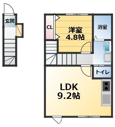 【間取り】 | PREMORY名取駅前A