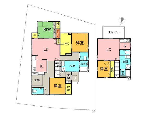 那覇市真嘉比戸建ての間取り