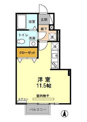 プチプレジオ101の間取り