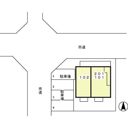 プチプレジオ101の区画図