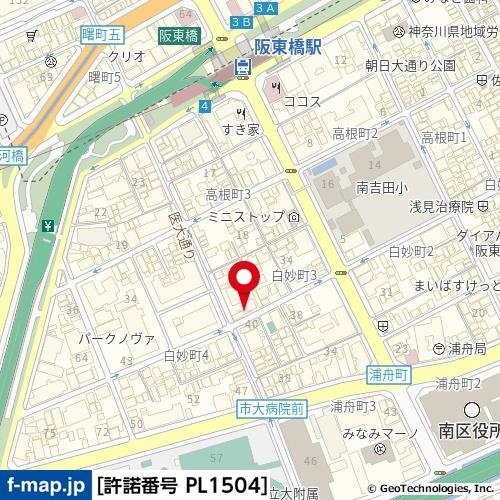 シティパレス横浜阪東橋の地図