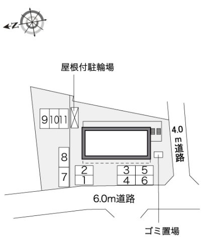 レオパレスフォレ　流山の区画図