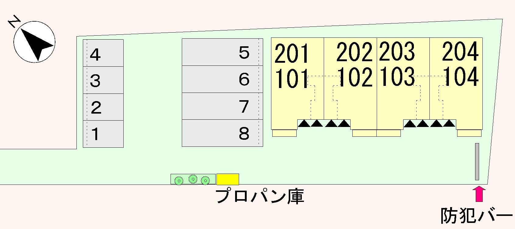 レジナス１０３７の駐車場