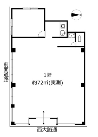西ノ京南上合町店舗の間取り