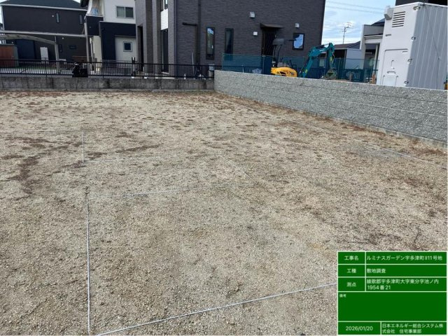 綾歌郡宇多津町池ノ内の新築一戸建の駐車場|前面道路含む現地写真です