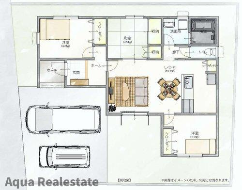 高松市香川町大野の新築一戸建の区画図