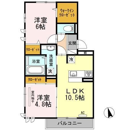 ボヌールＫの間取り