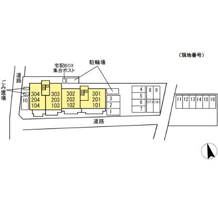 ボヌールＫの区画図