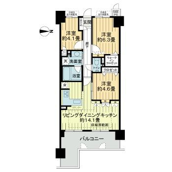 ＬＭヴィアーレ東豊中の間取り