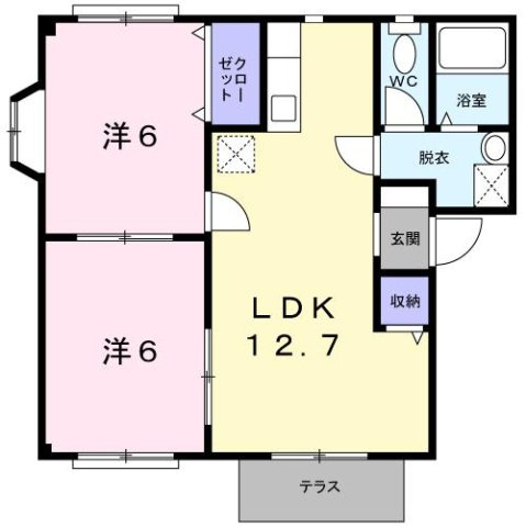 サザンコート長崎（Ｂ）の間取り