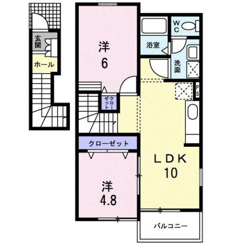 グランデール花宗　弐番館の間取り
