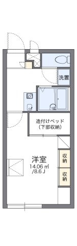 レオパレスユリの間取り|代表的な間取のため実際の間取とは異なる場合があります