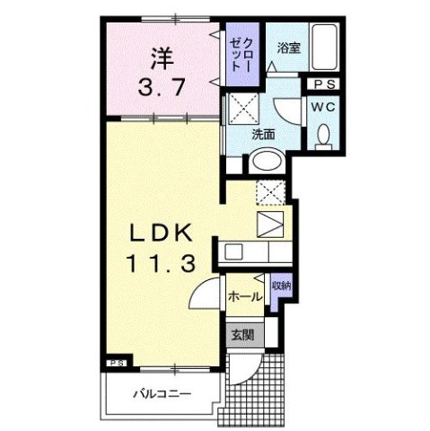 オーブ　ココ　Ⅱの間取り