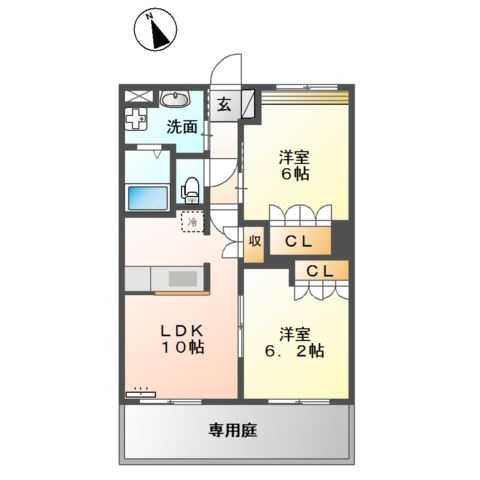 Ｓ．Ｔ　sun　Rの間取り