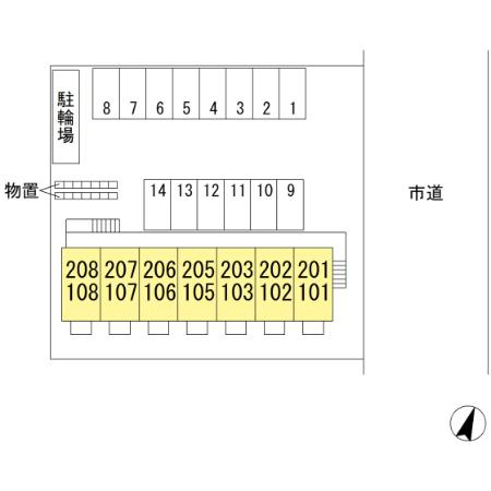 セジュール山田　Ｃの区画図