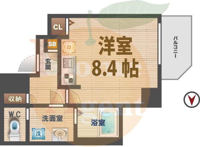 【間取り】 | ディアレイシャス中野野方 | 1Kのお部屋。