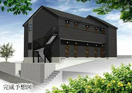 横浜市港南区笹下３丁目のアパートの外観パース