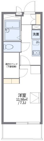 レオパレスアドラーブルの間取り|代表的な間取のため実際の間取とは異なる場合があります