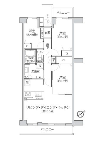 【間取り】 | 鷺沼南パーク・ホームズクルエダ