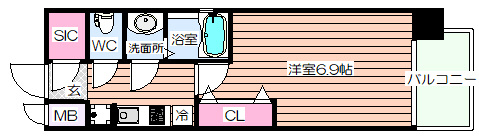 【間取り】 | ビガーポリス417天満橋Ⅱ