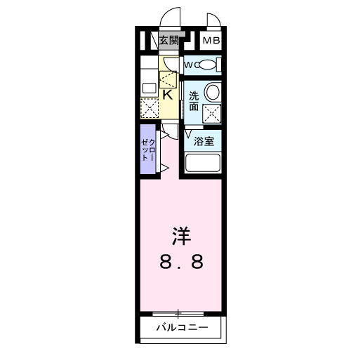 狛江市東和泉１丁目のアパートの間取り
