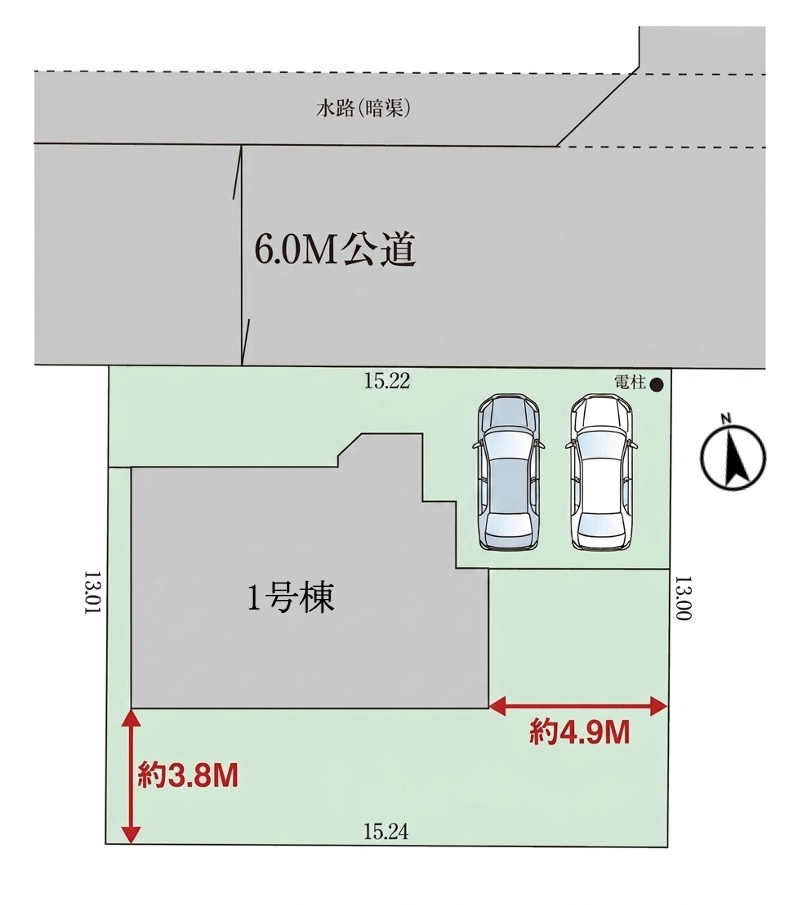 [新築住宅] 熊谷市肥塚 2期 全1棟の区画図